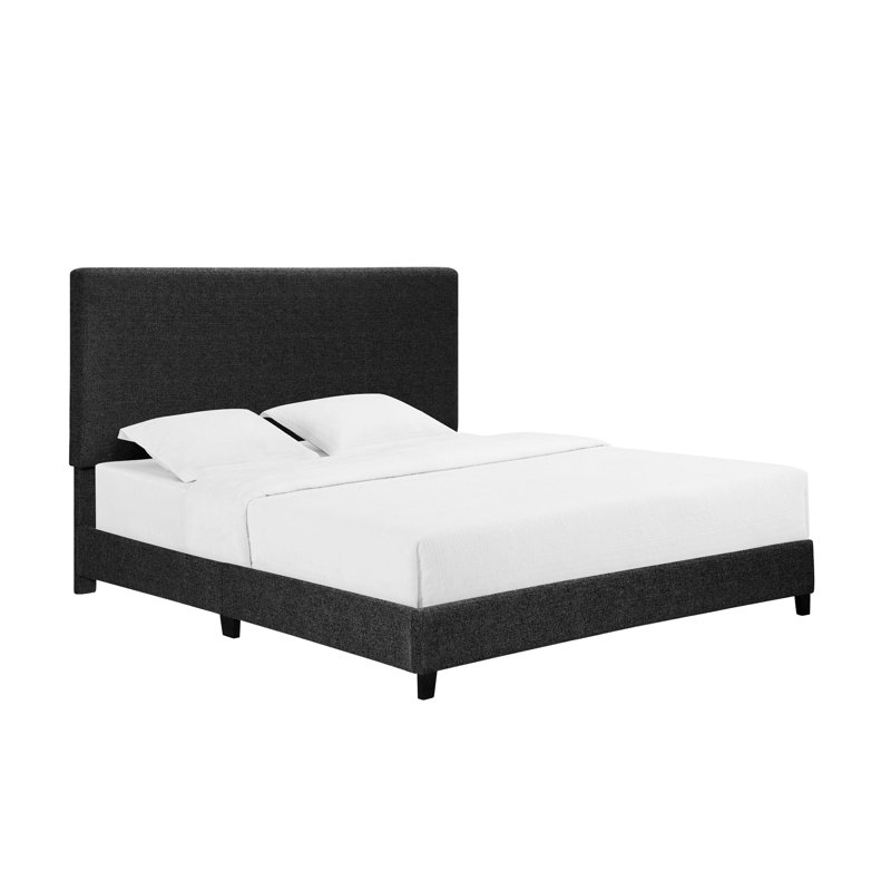 Lit plateforme tapissier Aryia Boucle, Grand, Blanc