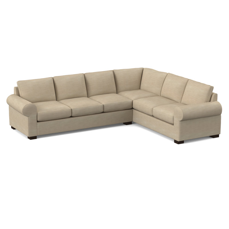 Canapé-lit modulaire de coin de 119 po de largeur, Beige gris Ridgecrest, Hybride