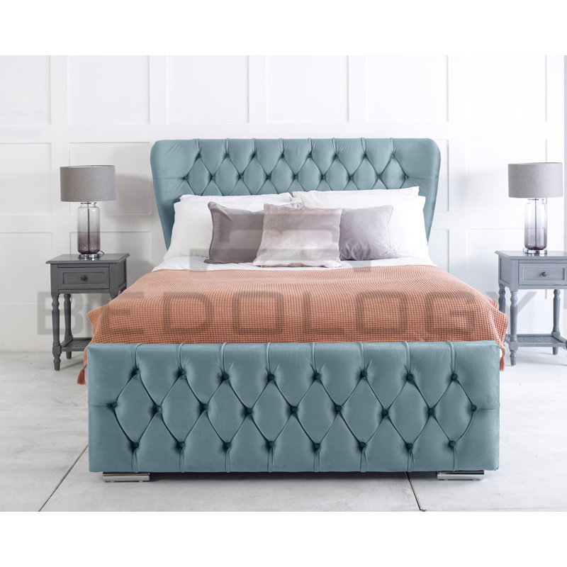 Jayvion Upholstered Bed, Single (90x190cm), Green