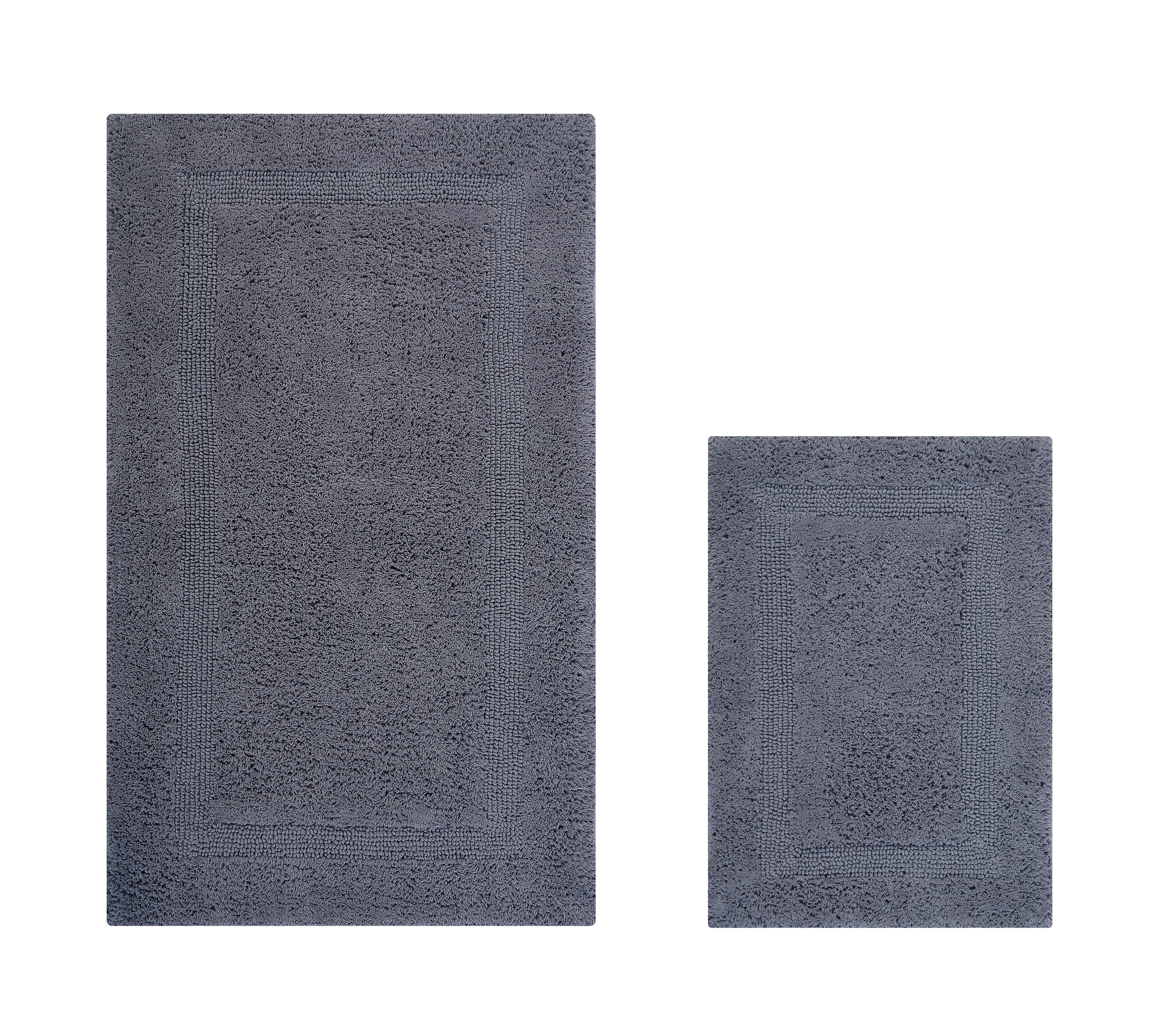 Shop Feather Touch Reversible Bath Rug Grey, Bath Rugs