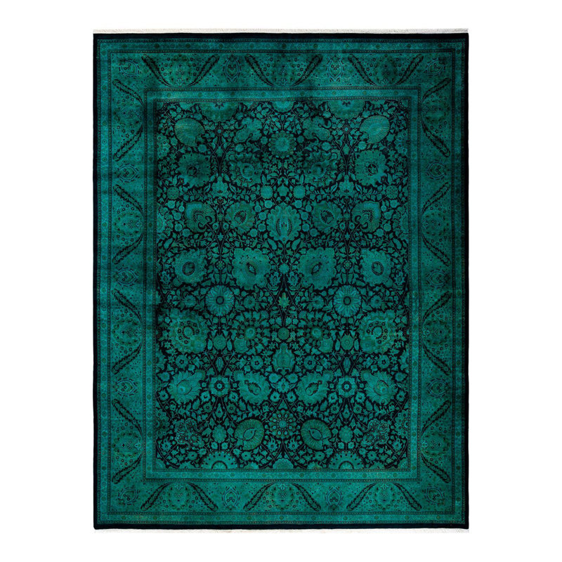 Tapis unique vert 8 pi 1 po x 10 pi 9 po Yesika