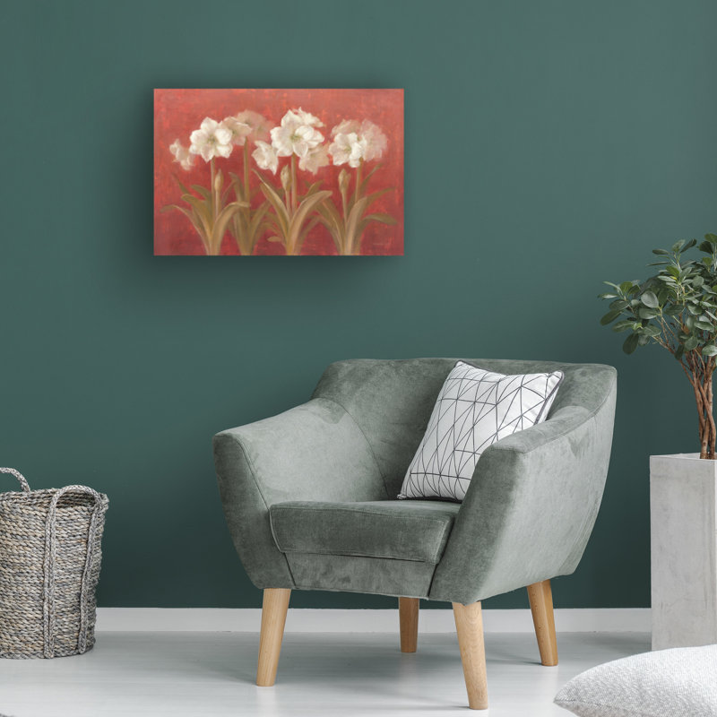 Art sur toile rouge, Danhui Nai, bolologien, H 16 po x l 24 po
