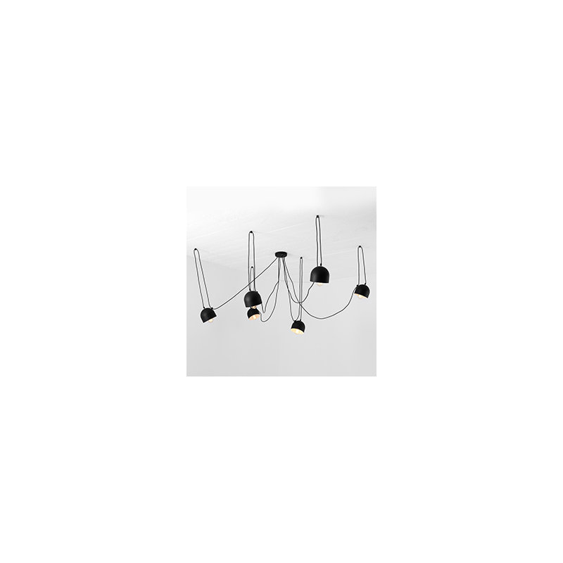 Allan 6 - Light Cluster Pendant, Black
