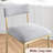 Chair of 2,Upholstered Counter Height Bar Stools with Backrest and Footrest, Kitchen Barstools for Island, Counter Bar