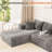Boneless 108" L-Shaped Compression Sectional Couch with 3 Seats, Wide Modular Sofa for Living Room-108953985