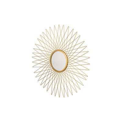 Anir Metal Flat Wall Mirror with Hooks