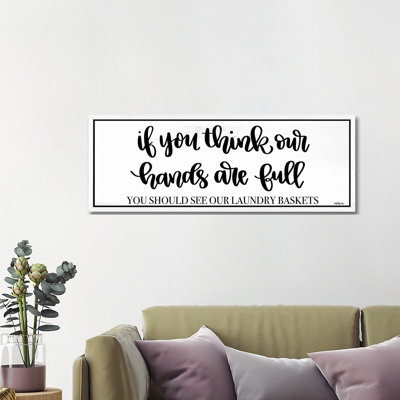 Laundry Baskets by Imperfect Dust - Panoramic Textual Art on Canvas