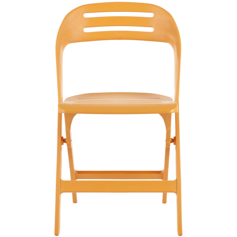 Chaise pliante en plastique Drevaughn, Orange