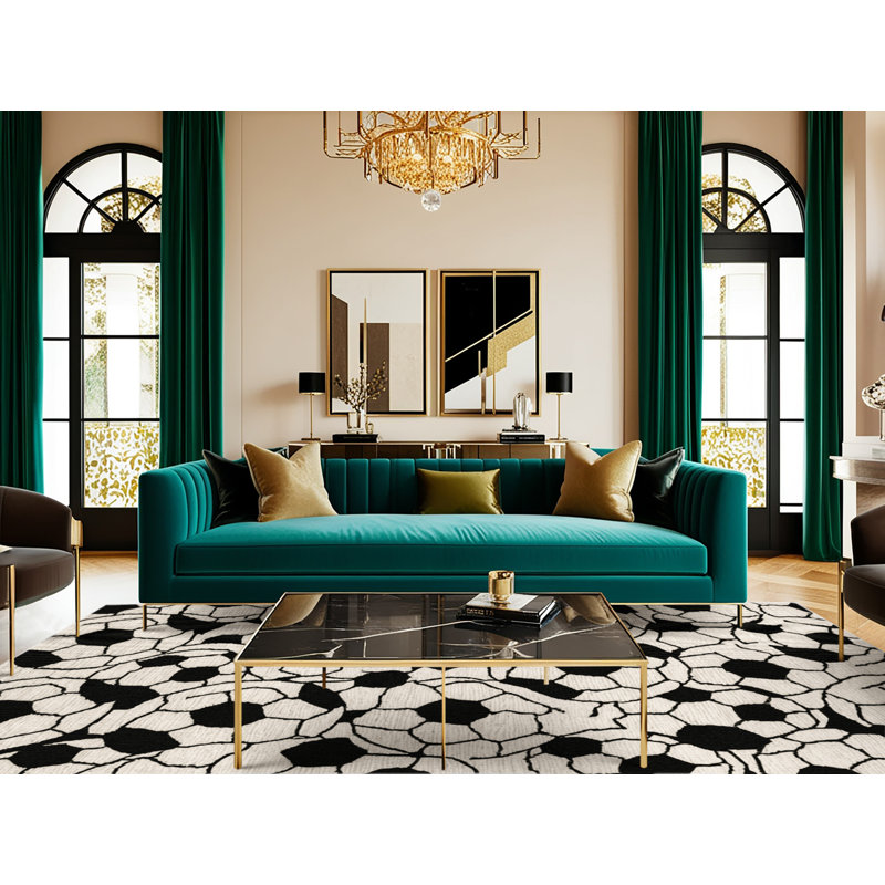  Tapis lavable avec ballon de soccer, Rectangle 5 pi x 7 pi