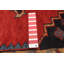 Tapis unique en laine noué à la main 4 pi 4 po x 8 pi 2 po nouvel âge Danuel - rouge / orange / noir