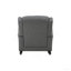 Chaise berçante Fabien en tissu gris
