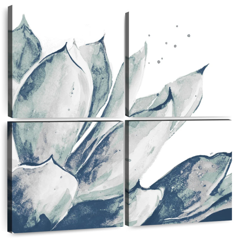 Agave bleu Harnek sur blanc II, H 26 po x l 26 po
