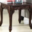 Table traditionnelle en cerisier foncé de style traditionnel 3 pièces, conception ornée, résine, rectangulaire pour salon et cerisier de bout, forme,