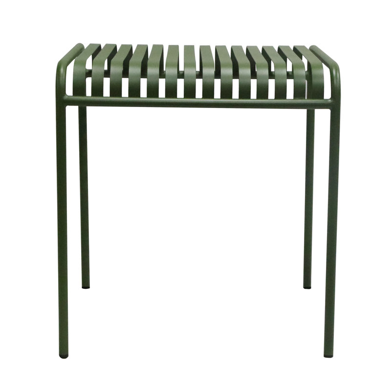 Abra 28" W x 28" D Square Steel Outdoor Dining Table, Green