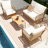 All-Weather 4-Person Outdoor Patio Conversation Set With Olefin Cushions