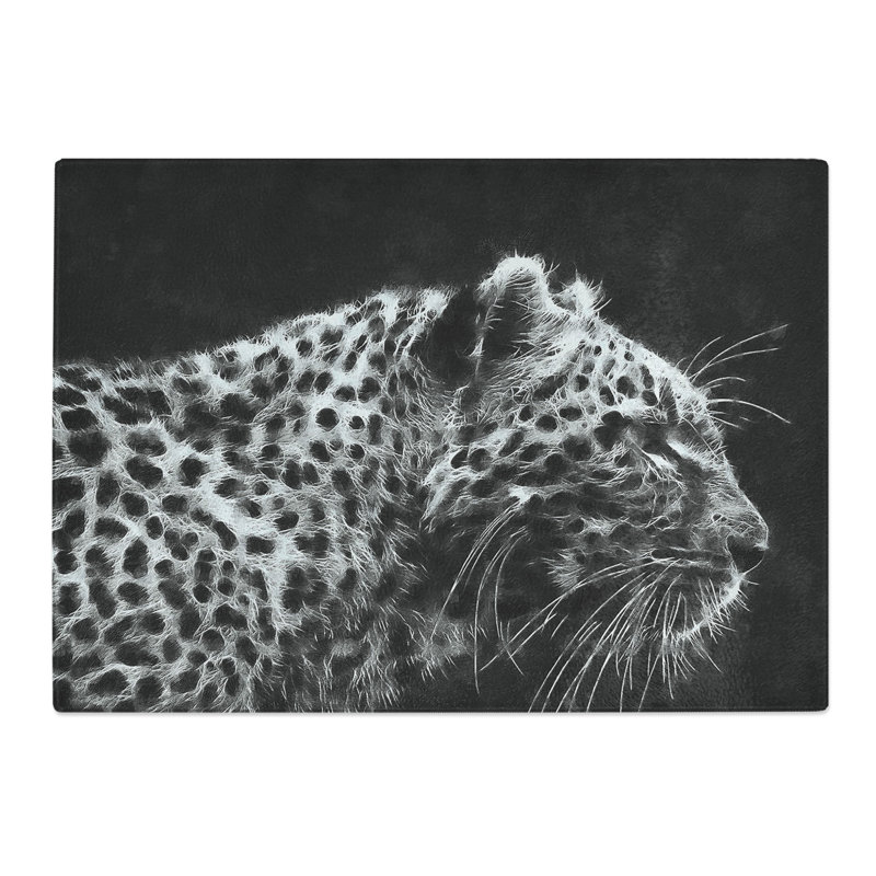 Leopard Vol.4 Painting Chopping Board, 0.4cm H x 28.5cm W x 39cm L