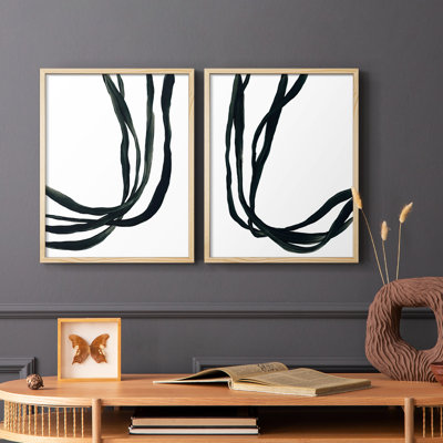 Onyx Ribbon I-Premium Framed Print -Ready to Hang - No Nails Required - No Nails Required