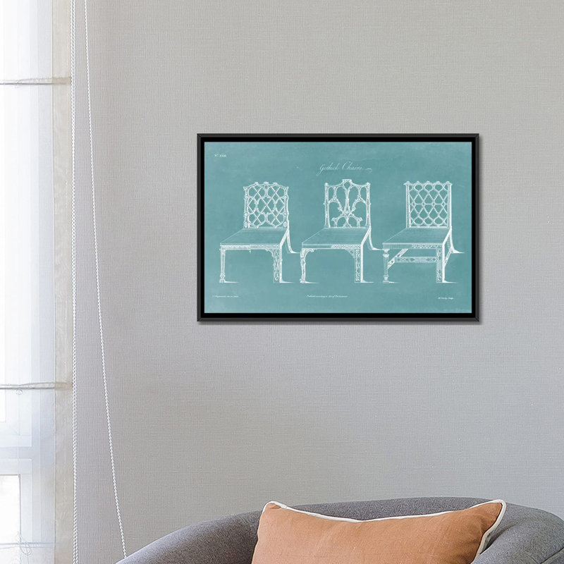 «Design for a Chair II», impression sur toile, H 40 po x l 60 po x P 1,5 po, Toile avec cadre noir, Pas de tapis