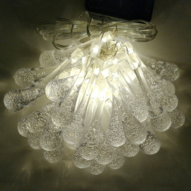 Guirlande de fantaisie à énergie solaire pour l'extérieur 30 pi 8 pi Northledge, Blanc chaud