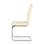 Warm Yellow Faux Leather Side Chair Set of 2 with Electroplated Metal Legs for Dining Room, Kitchen, or Living Room