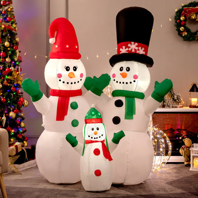 Décoration de Noël bonhomme de neige gonflable
