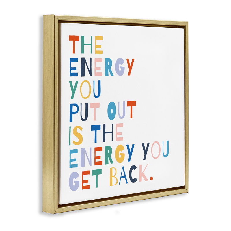 "Motivation" arc-en-ciel "phrase encadrée" par Moira Hershey, Cadre flottant métallique doré, H 25 po x l 25 po