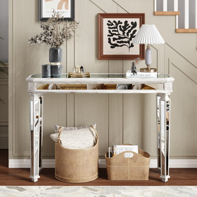 Magnifique console rétro Vintage Wood Grain
