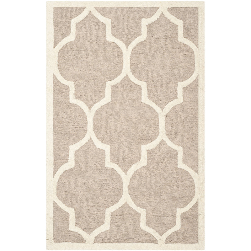 Cannen Hand Tufted Wool Trellis Rug, Rectangle 3' x 5'