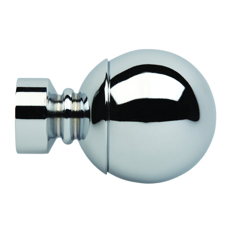 Derquan 2.8cm Single Pole, 2.8cm H x 360cm W x 2.8cm D, Chrome