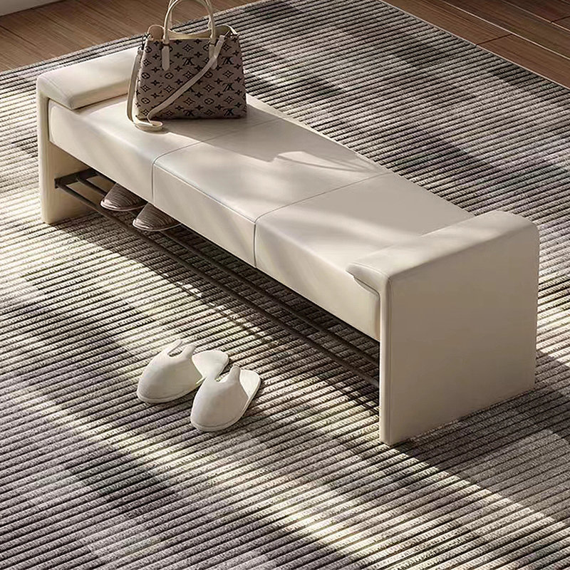 6 Pair Shoe Storage Bench, Beige