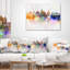 Oreiller coloré imprimé paysage urbain de Brampton-29295047-29295051