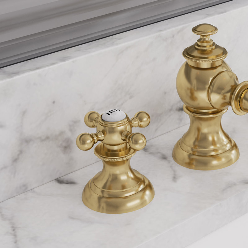Robinet pour salle de bain Erath, Ball Ball Cross, Or brossé
