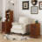 Multifunctional White End Table with Charging Station & Storage Drawers-1541349902