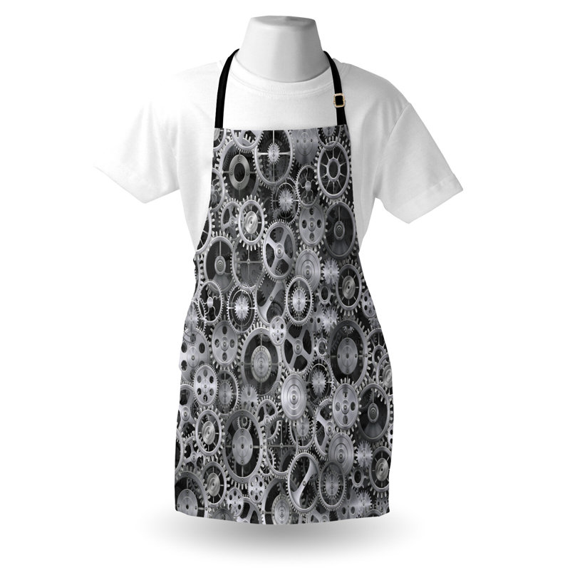 Tablier gris East Urban Home unisexe, motif horloger, taille adulte, gris gris