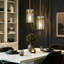 Levona 1 - Light Large Kitchen Island Pendant With Clear Hammered Glass Shade(Set Of 2)-2101498499