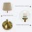  Ensemble de 2 lampes de table rechargeables dorées 15,8 po-1530752841