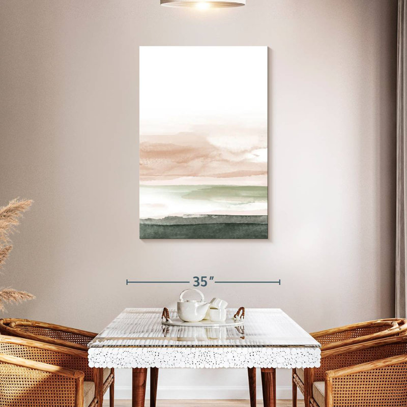 Avery Pink Blush Landscape No. 1, 45" H x 30" W