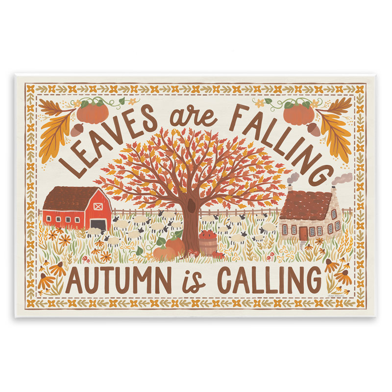 «Leaves Are Falling Scene» par Laura Marshall, H 13 po x l 19 po