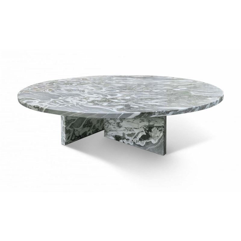 Table basse en marbre naturel exquis pour le salon, rehaussant l'élégance intérieure