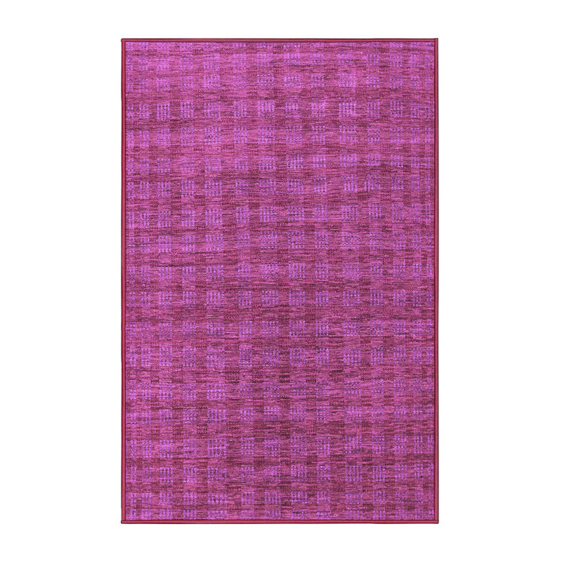 Tapis oriental en laine / polyester tissé à la machine en mauve, Rectangle 2 pi x 3 pi