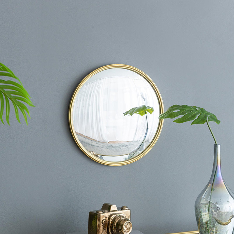 Miroir circulaire avec cadre en fer, 15 po x 15 po