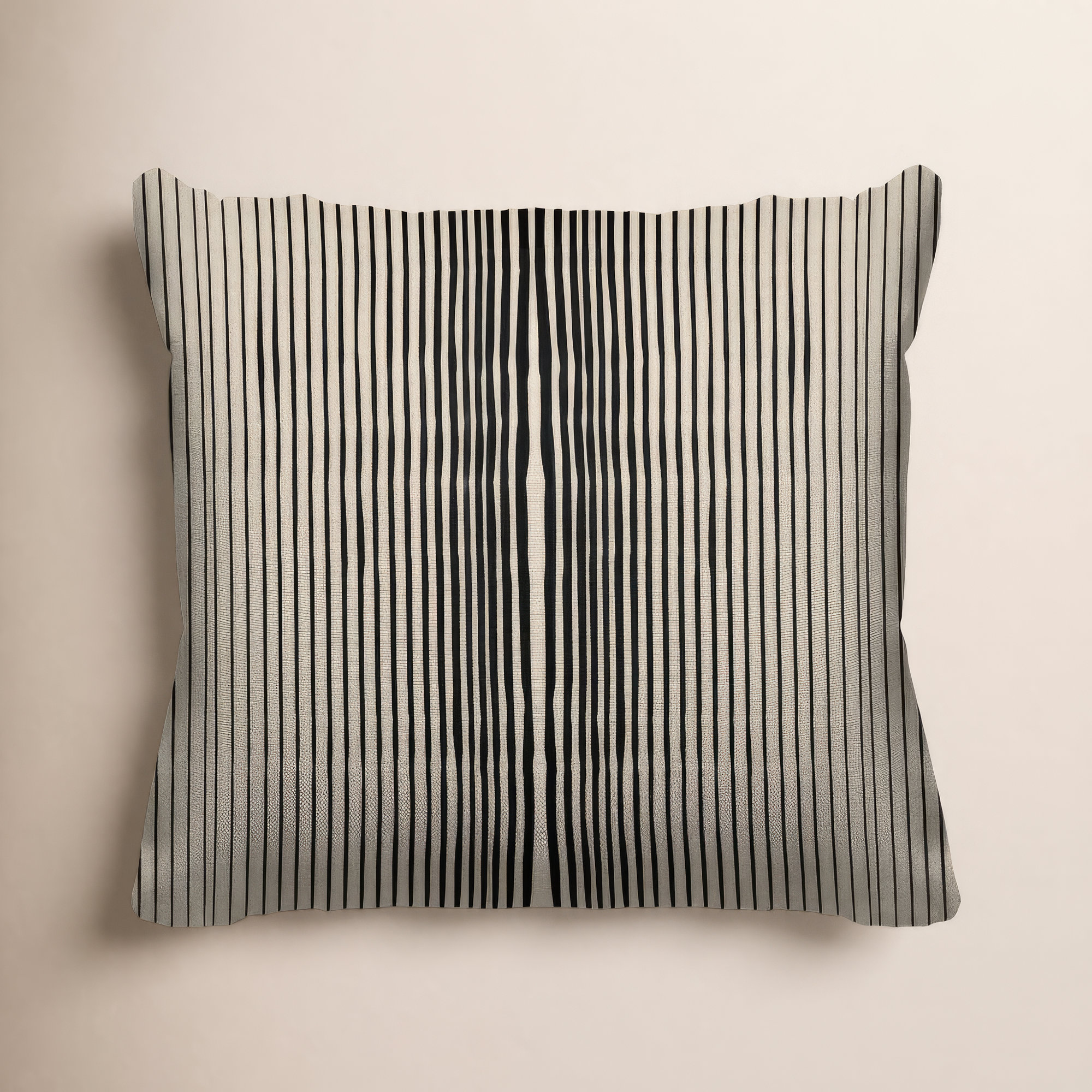 Ash Striped Indoor/Outdoor Throw Pillow, Fawn, 20" x 20"