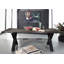 Acacia Solid Wood Top Metal Base Dining Table-47502112-47502111