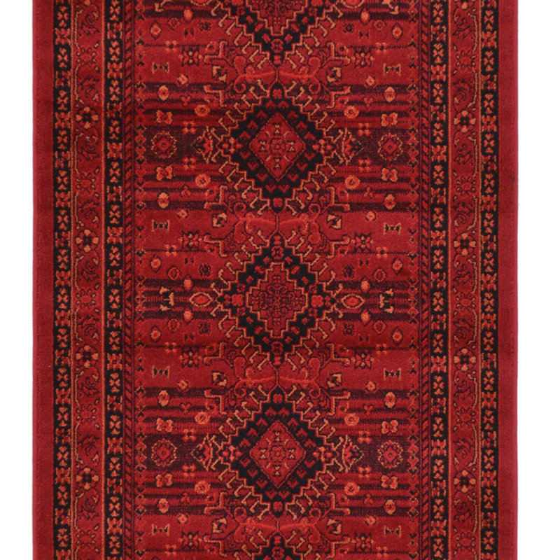 Tapis oriental rouge Amro, Rectangulaire 5 pi 3 po x 8 pi