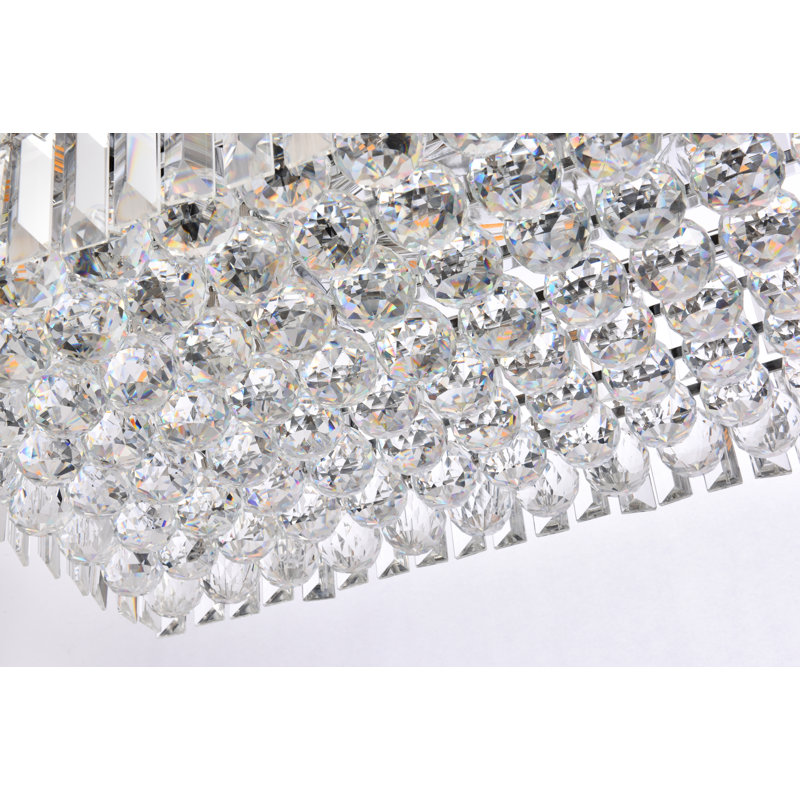 Lustre Moret, Noir, H 7,5 po x l 28 po x P 28 po