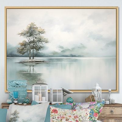 Minimal Lake Tranquility sur impression sur toile