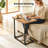Gilsum C-Table End Table with Solid Wood Top and Steel Base-961008910-975562257