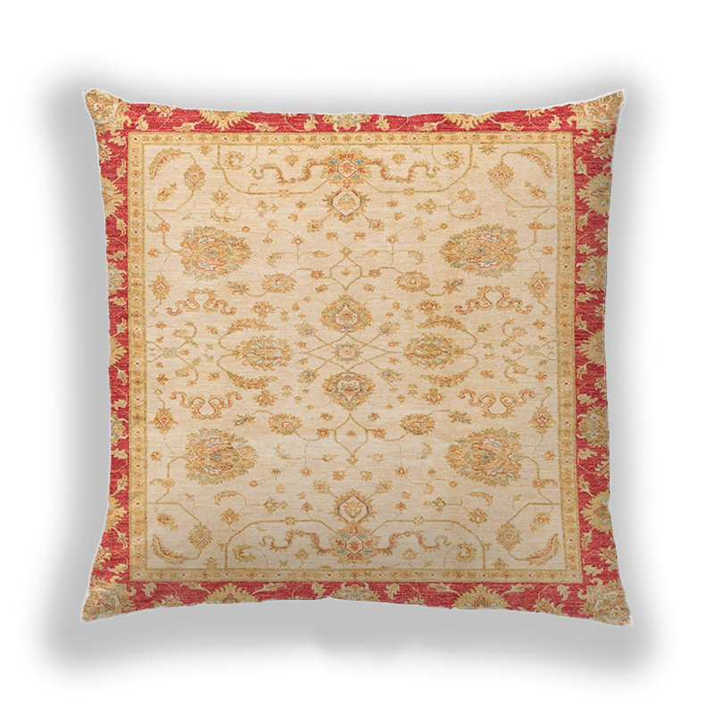 Coussin décoratif abstrait Abstract 3513, Beige / rouge