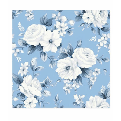 Floral Winter Blue Flowers XIII Unframed Art Print