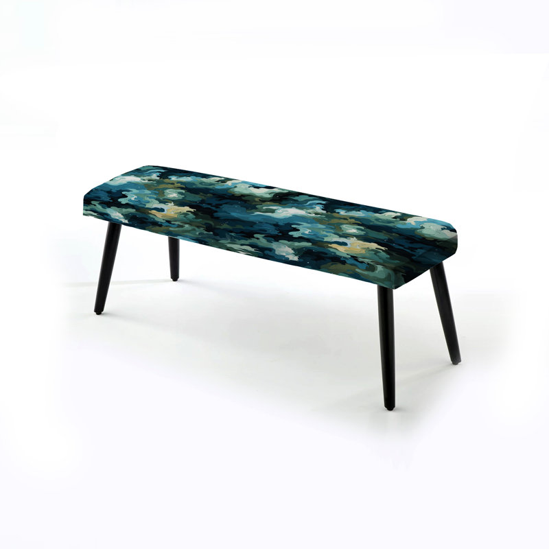 Banc rembourré noir Jasmeet
